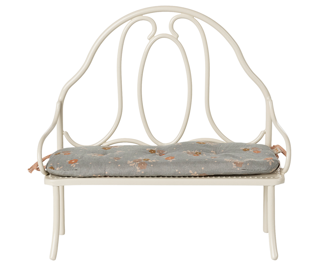 Maileg Vintage bench, Miniature - Off white | Playroom Avenue
