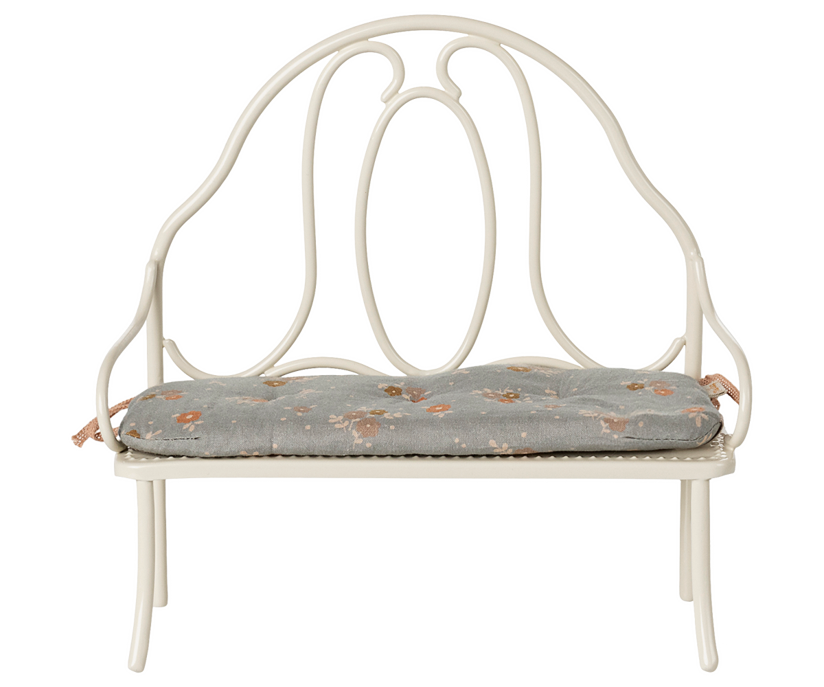 Maileg Vintage bench, Miniature - Off white | Playroom Avenue