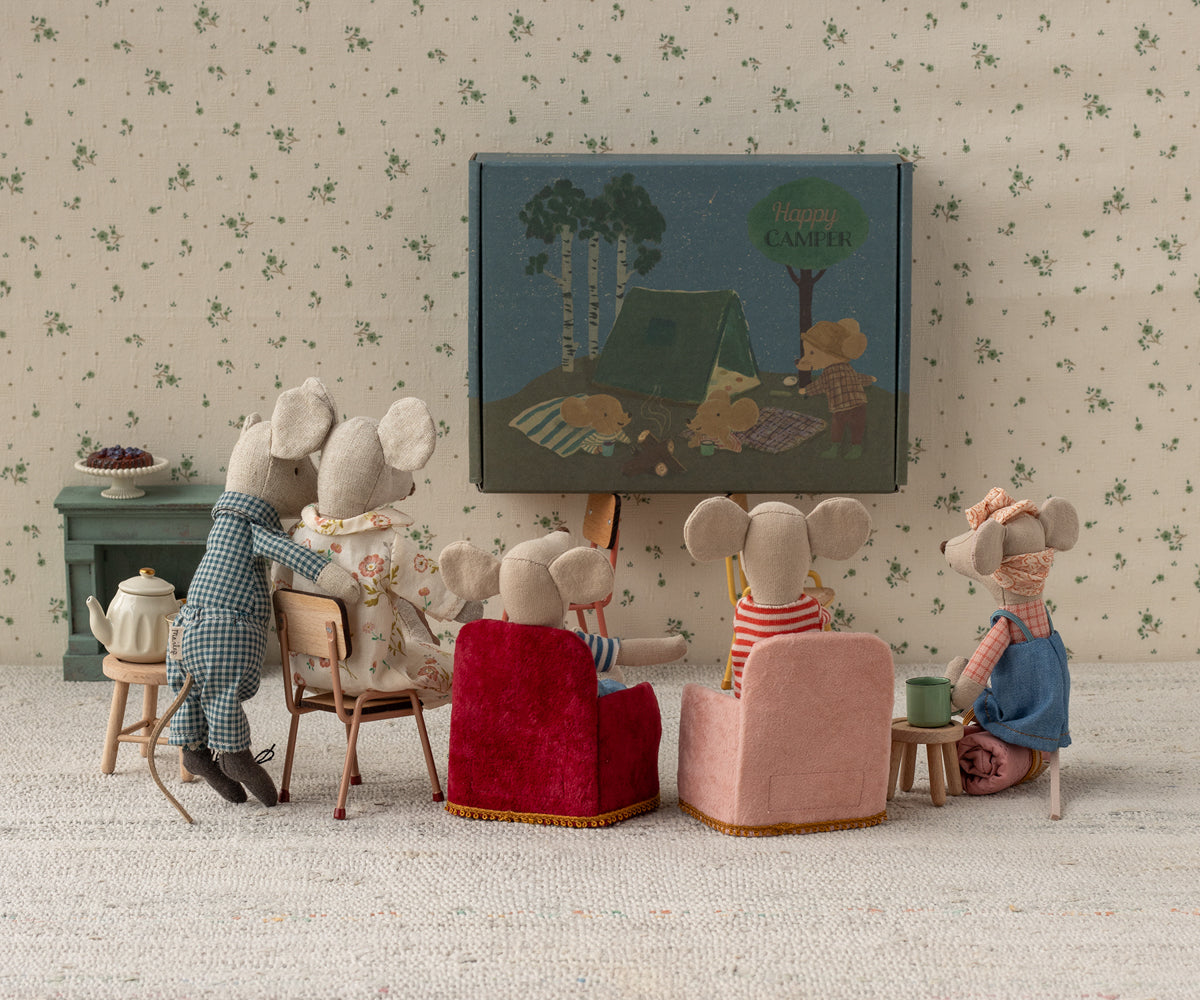 Maileg Folding chair, Mouse - Rose | Playroom Avenue