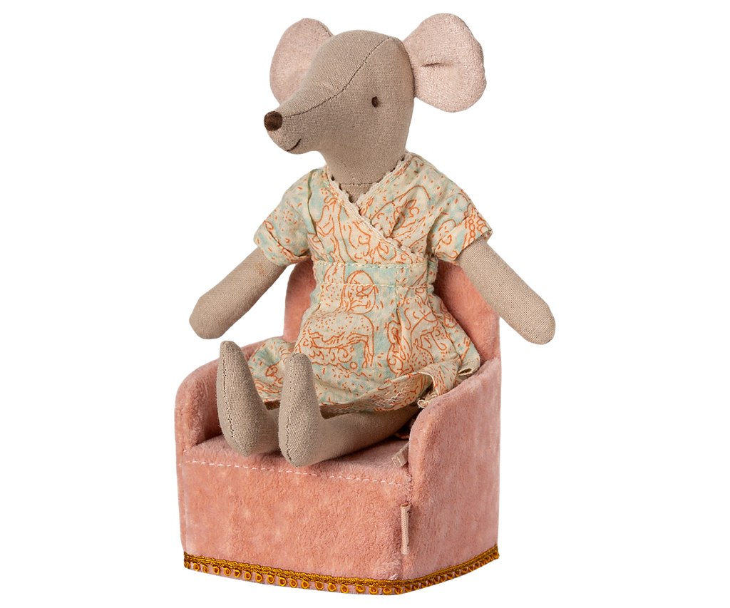 Maileg Folding chair, Mouse - Rose | Playroom Avenue