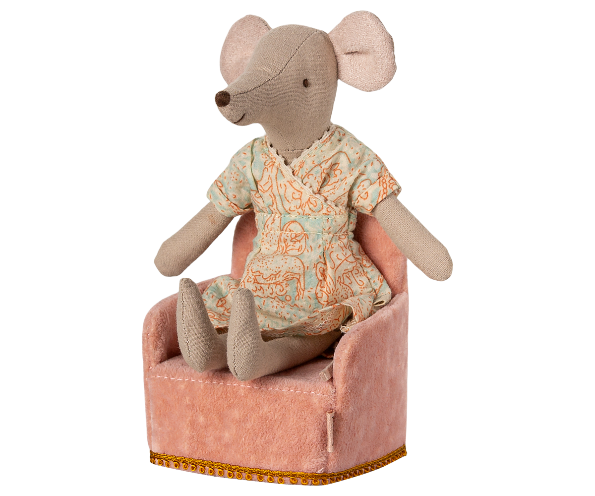 Maileg Folding chair, Mouse - Rose | Playroom Avenue