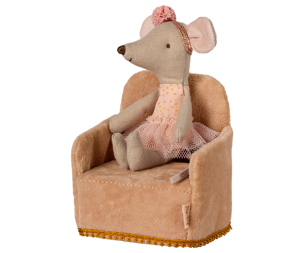 Maileg Folding chair, Mouse - Powder | Playroom Avenue