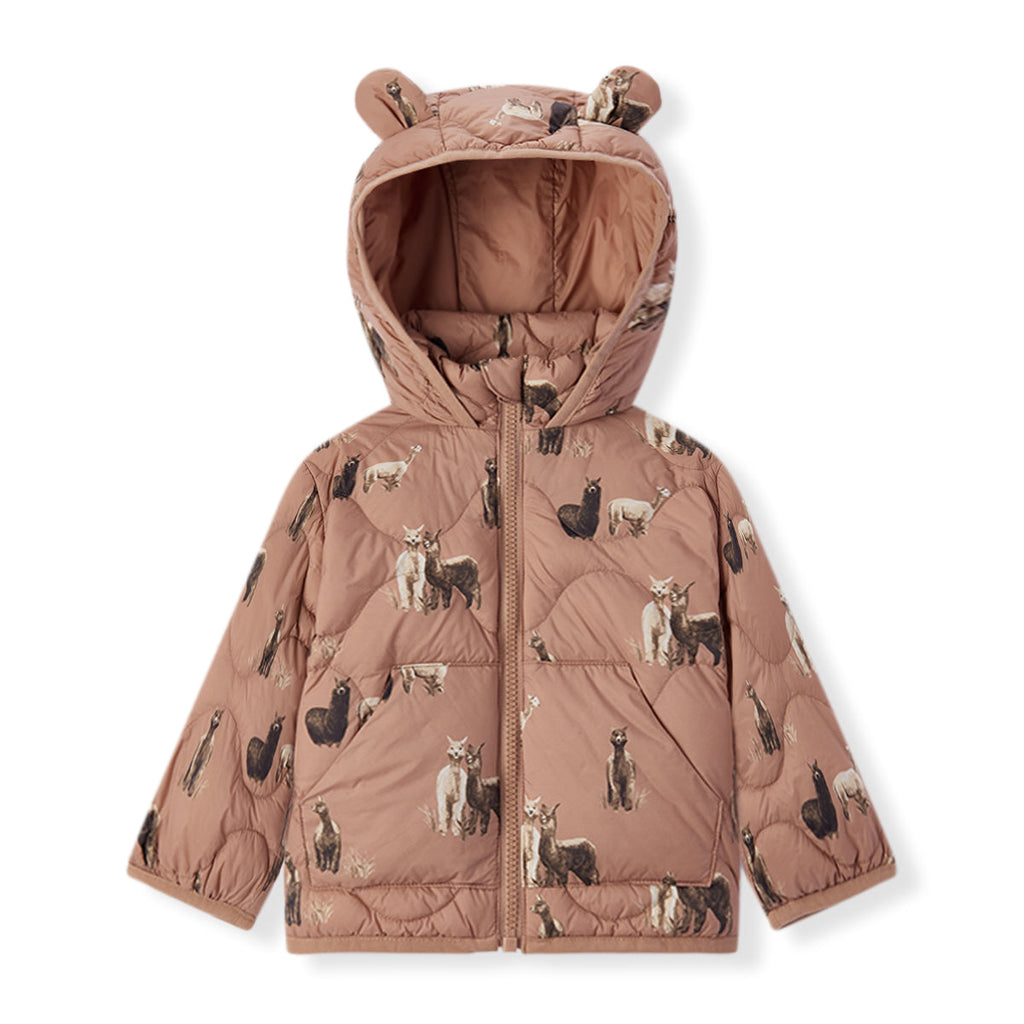 Milkbarn Alpaca Lightweight Down Hooded Jacket | Playroom Avenue