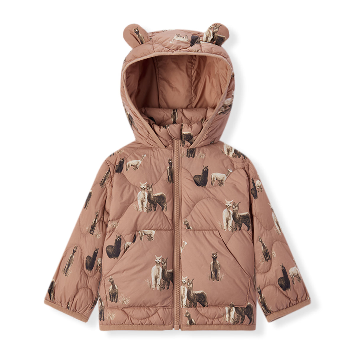 Milkbarn Alpaca Lightweight Down Hooded Jacket | Playroom Avenue