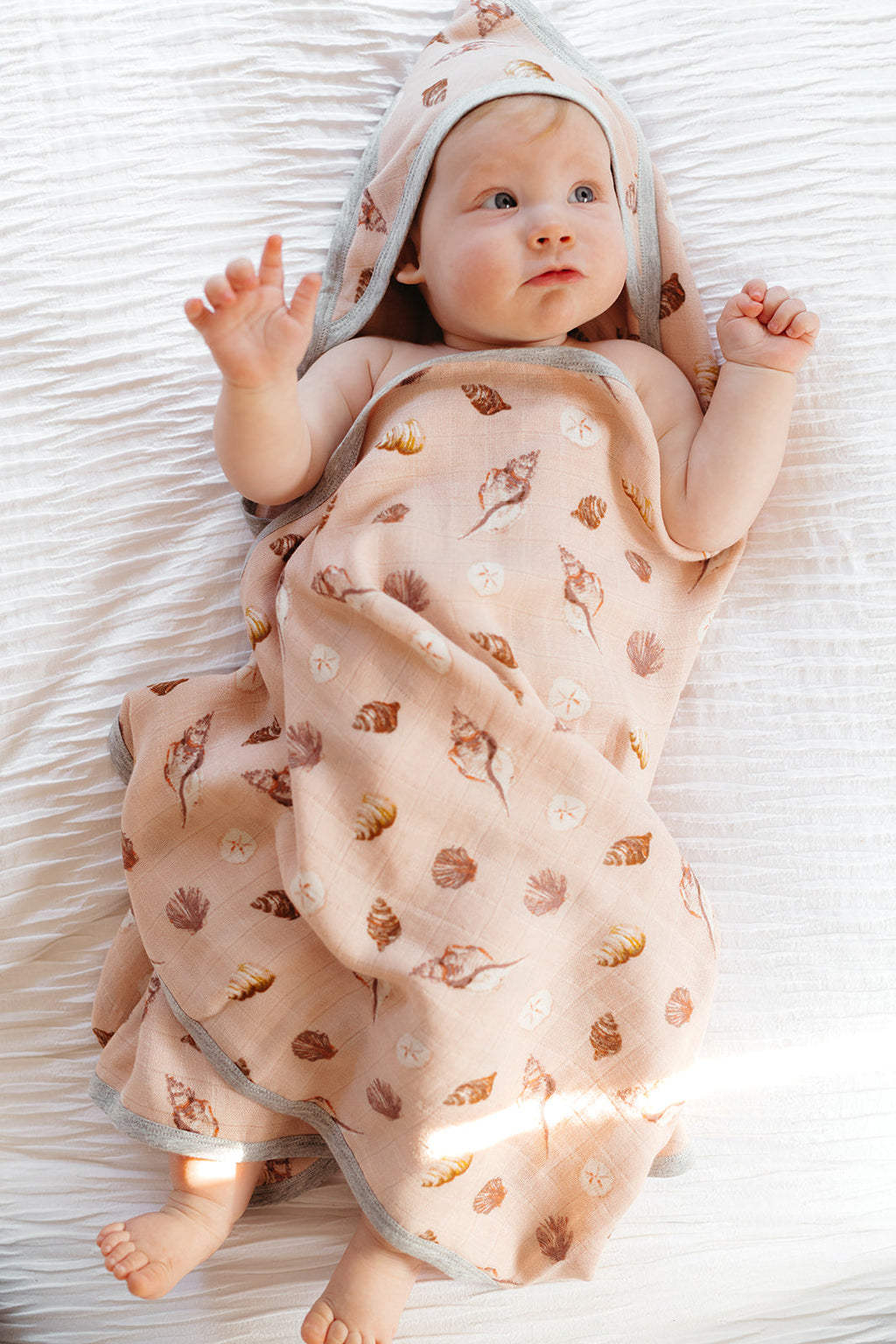 Milkbarn Strawberry Organic Hooded Swaddle Blanket | Playroom Avenue