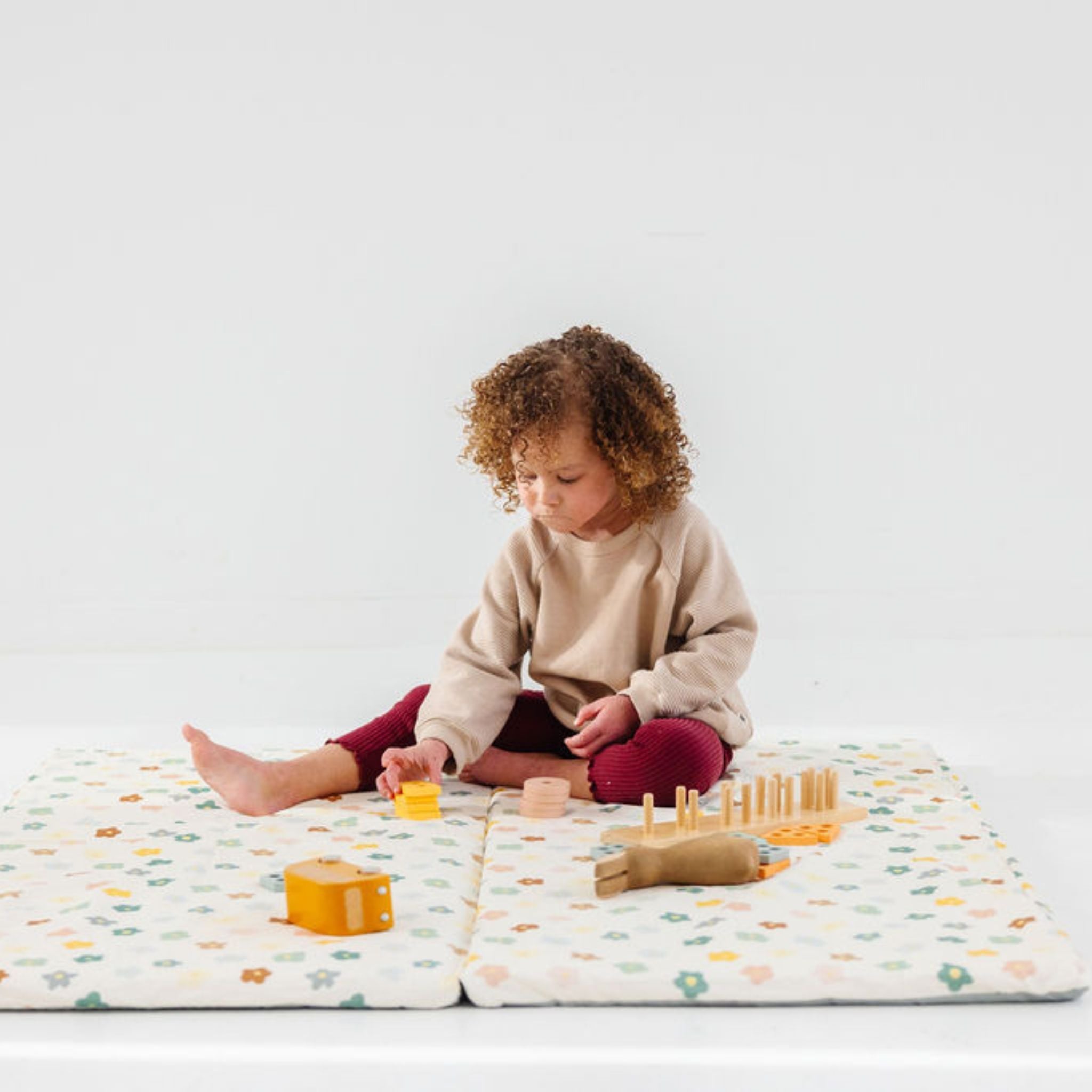 Toki Kids Playful Posies Organic Cotton Mat - Playroom Avenue
