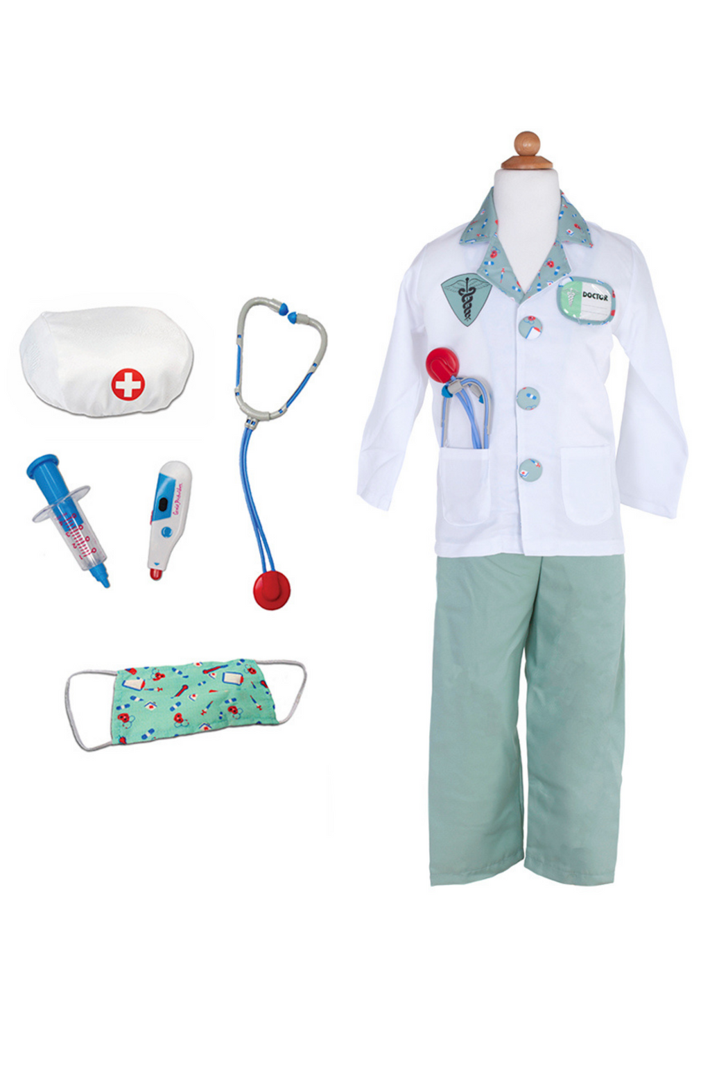 Great Pretenders Green Doctor with Accessories