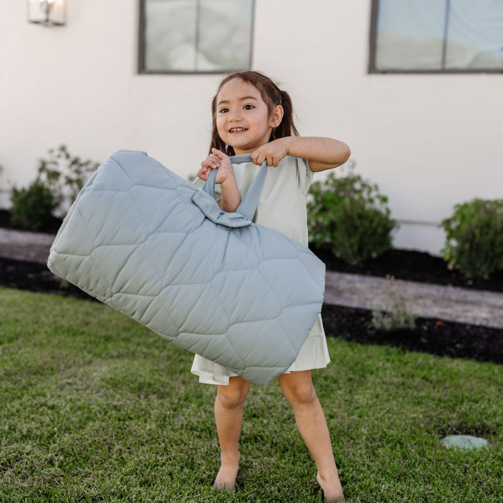 Toki Kids Checker Matcha Picnic Blanket | Playroom Avenue