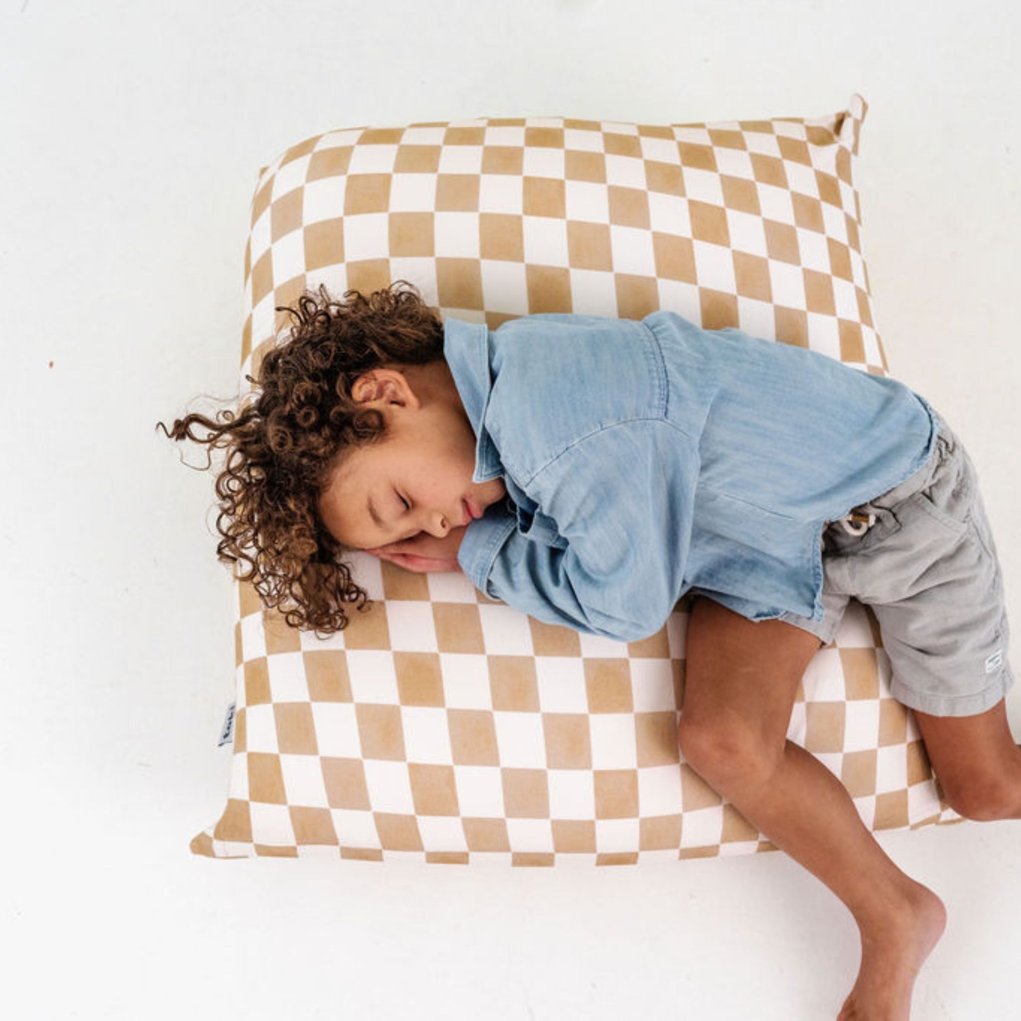 Toki Kids Checker Toffee Bean Bag - Playroom Avenue