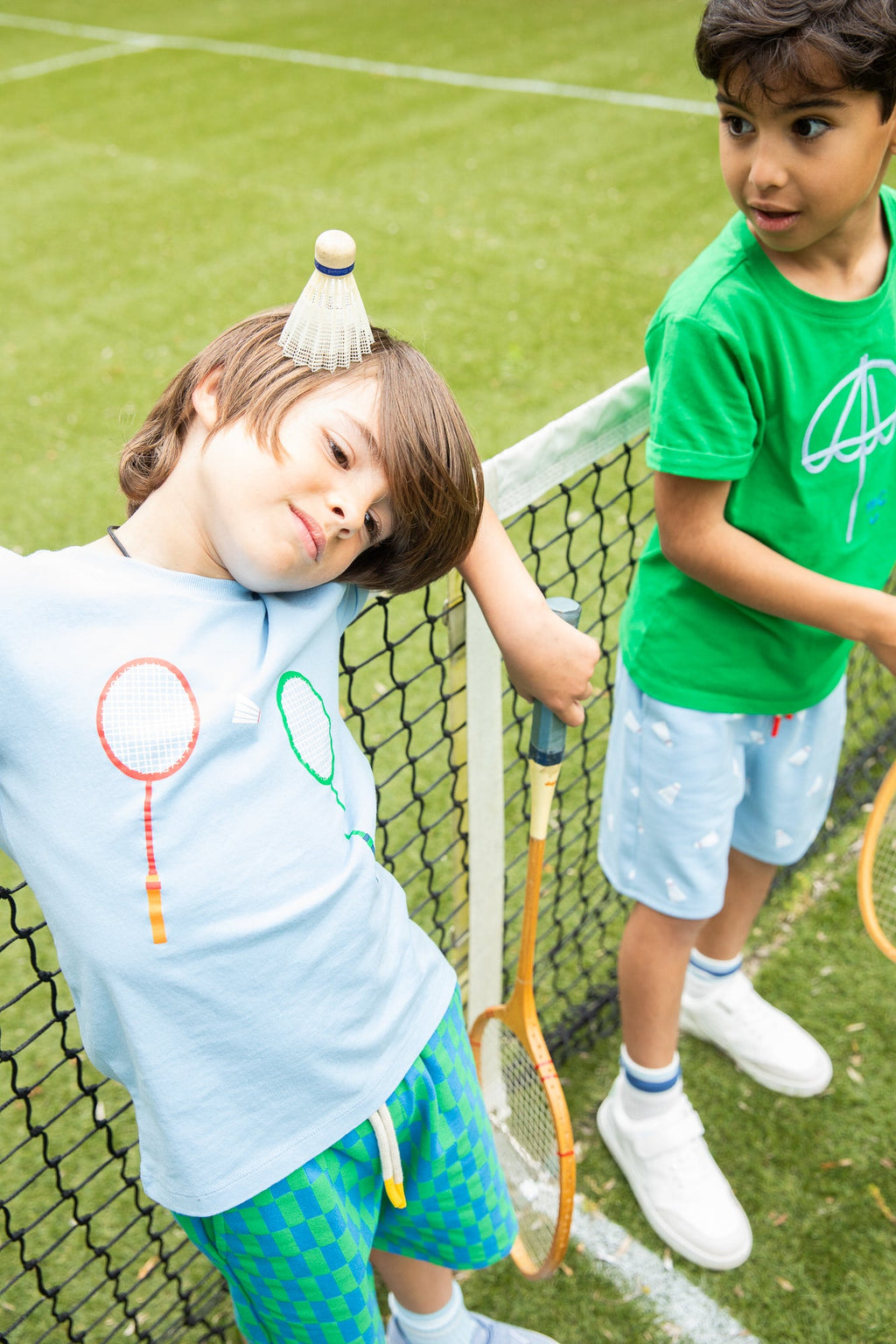 Mon Coeur Recycled Cotton Badminton Kid T-Shirt | Playroom Avenue