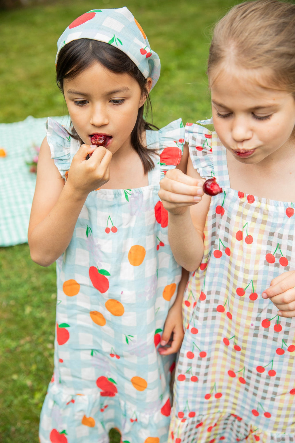 Mon Coeur Linen Picnic Kid Ruffle Dress | Playroom Avenue