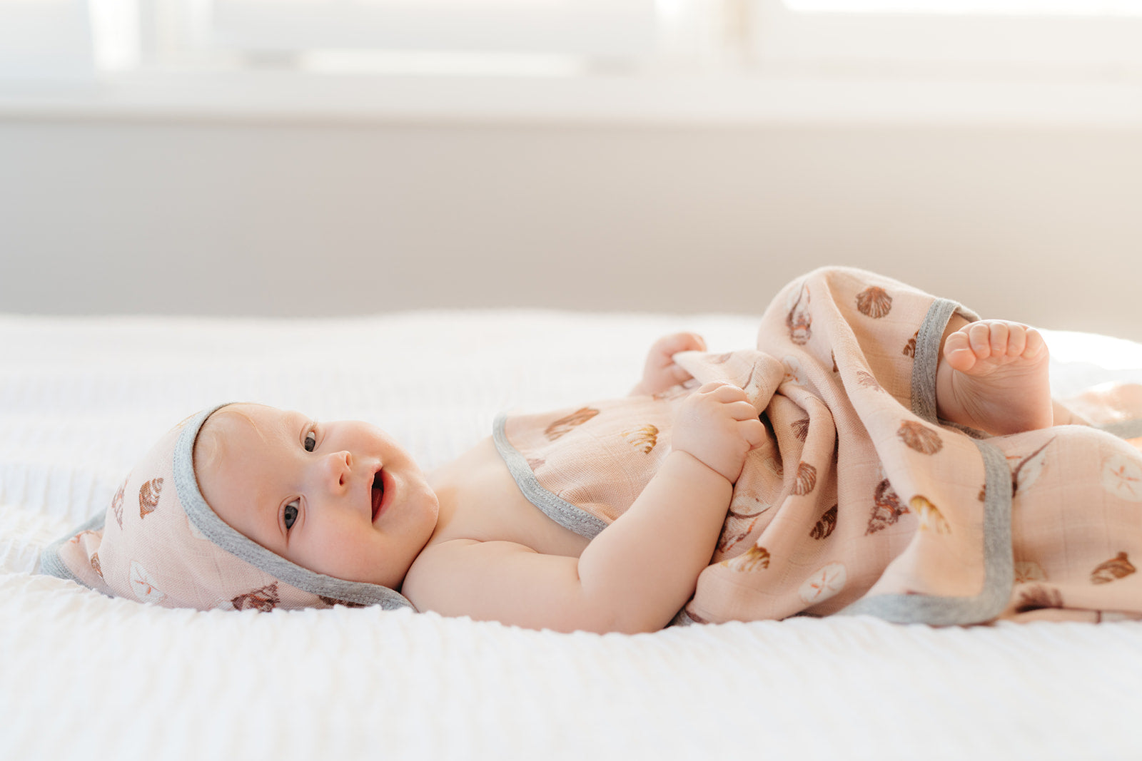 Milkbarn Strawberry Organic Hooded Swaddle Blanket | Playroom Avenue