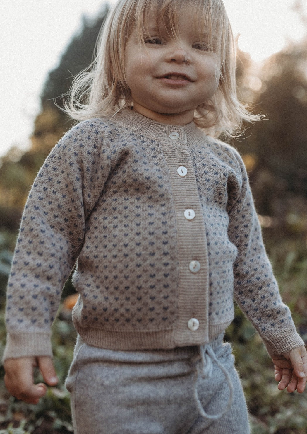 La Petit Lapin Cashmere Cardigan | Petit Coeur Natural | Playroom Avenue
