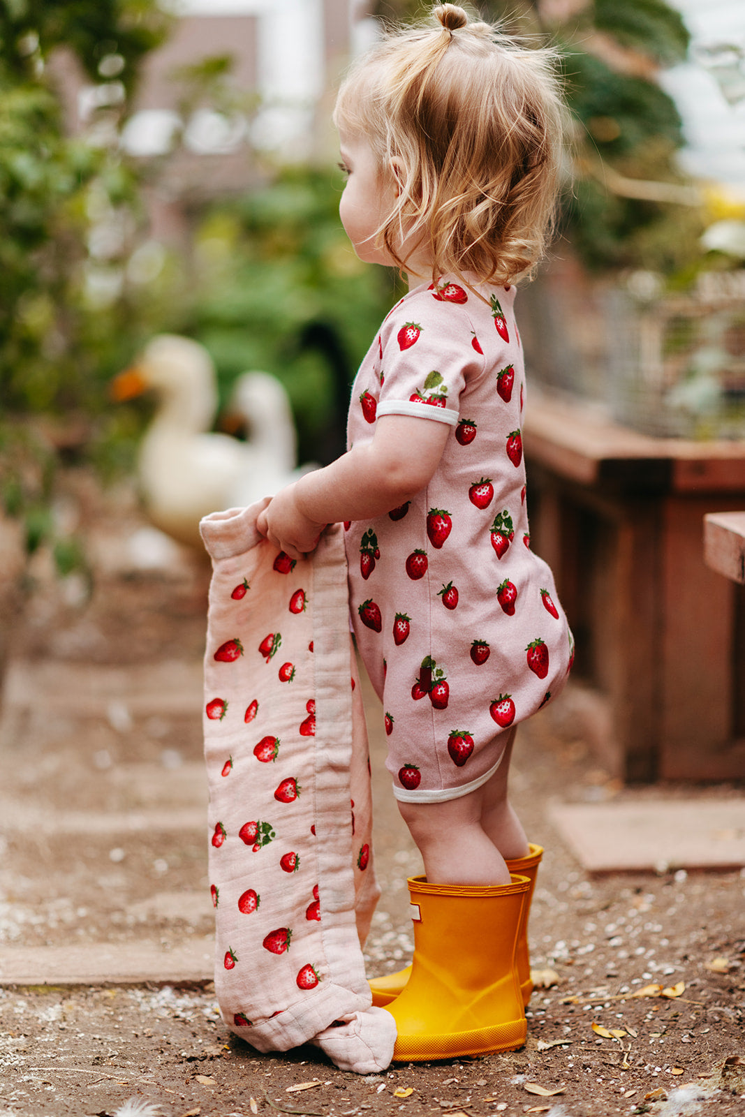 Milkbarn Strawberry Bamboo Mini Lovey | Playroom Avenue