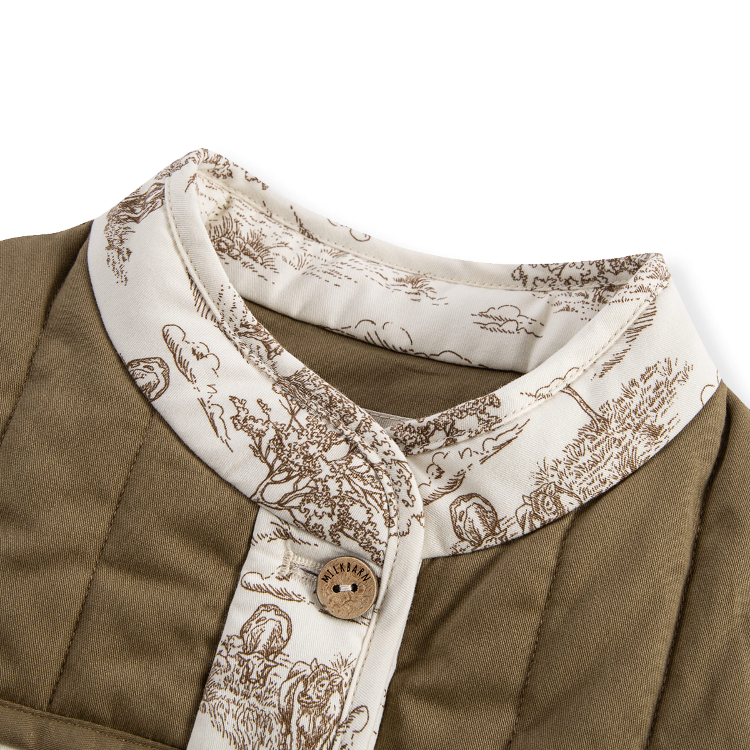 Milkbarn Country Toile Quilted Vest | Playroom Avenue