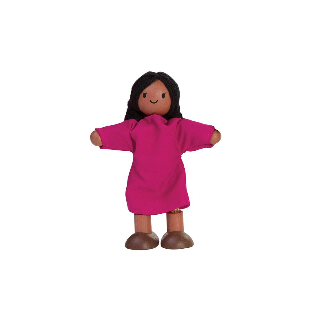 PlanToys Girl Dollhouse Figure - Medium Skin Tone | Playroom Avenue