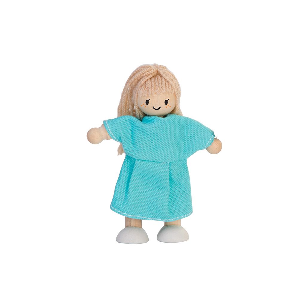PlanToys Girl Dollhouse Figure - Light Skin Tone - Playroom Avenue