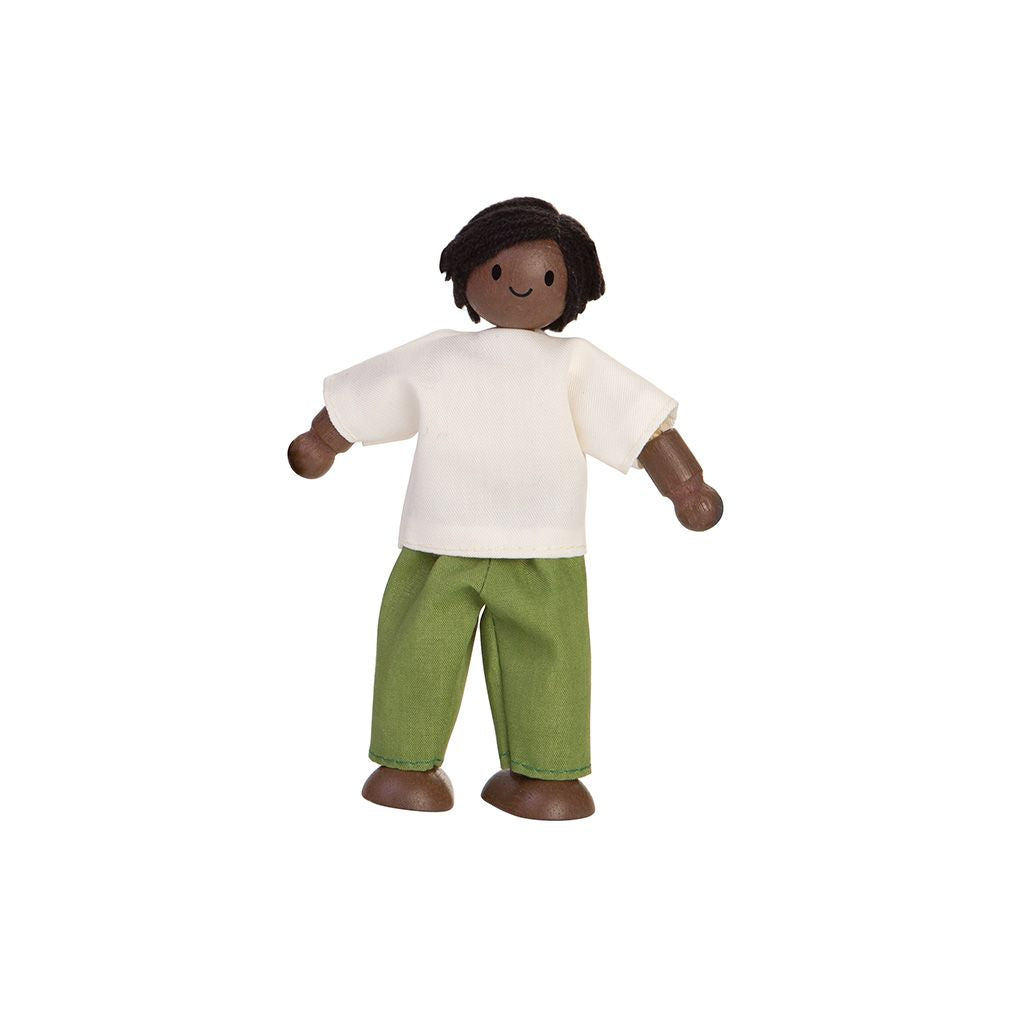 PlanToys Dad Dollhouse Figure - Dark Skin Tone | Playroom Avenue
