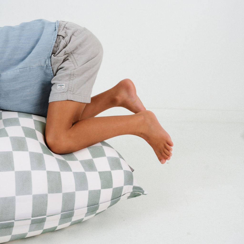 Toki Kids Checker Matcha Bean Bag | Playroom Avenue