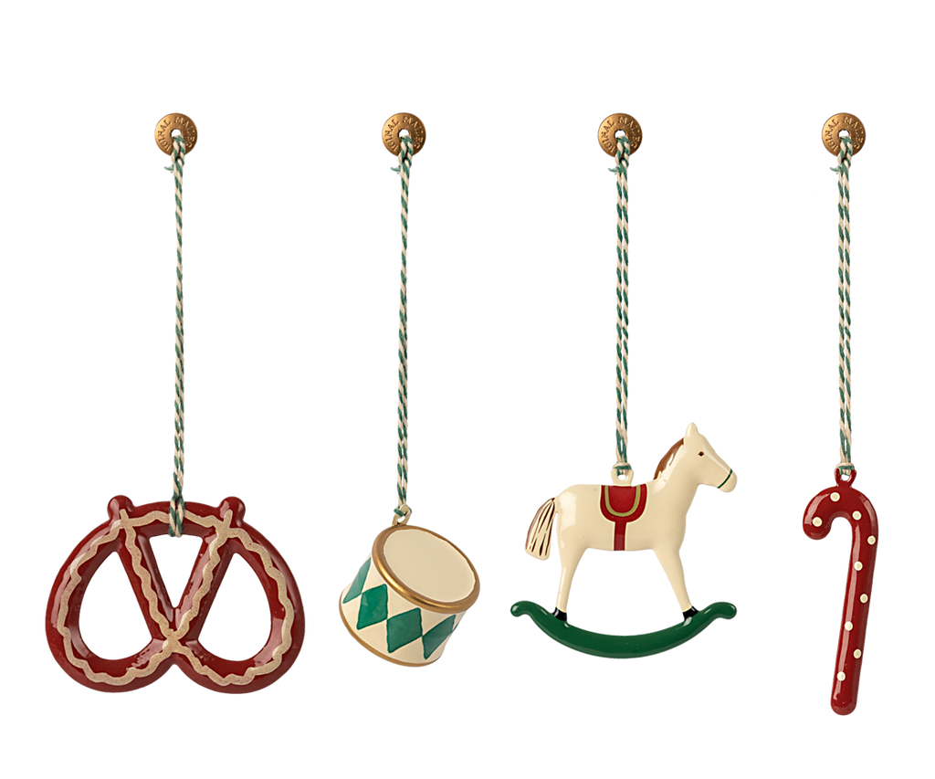 Maileg Metal Ornament Set - Peter's Christmas, Green | Playroom Avenue