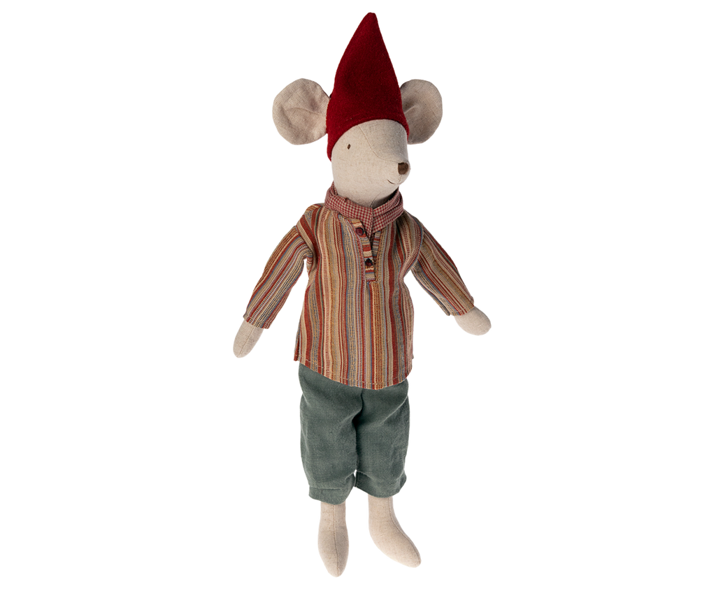 Maileg Medium Christmas Mouse, Boy - Scarf | Playroom Avenue