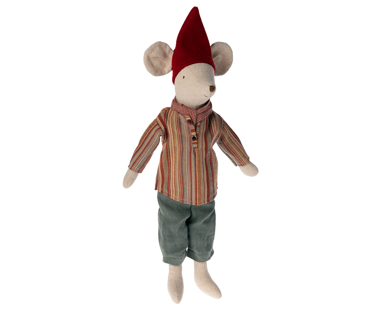 Maileg Medium Christmas Mouse, Boy - Scarf | Playroom Avenue
