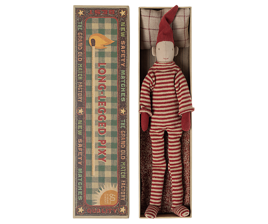 Maileg Long legged pixy in matchbox, Small | Playroom Avenue