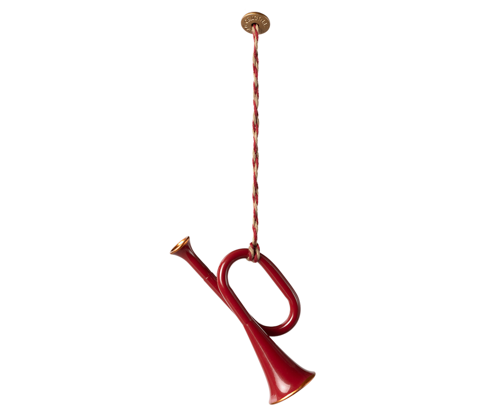 Maileg Metal ornament, Trumpet - Red | Playroom Avenue