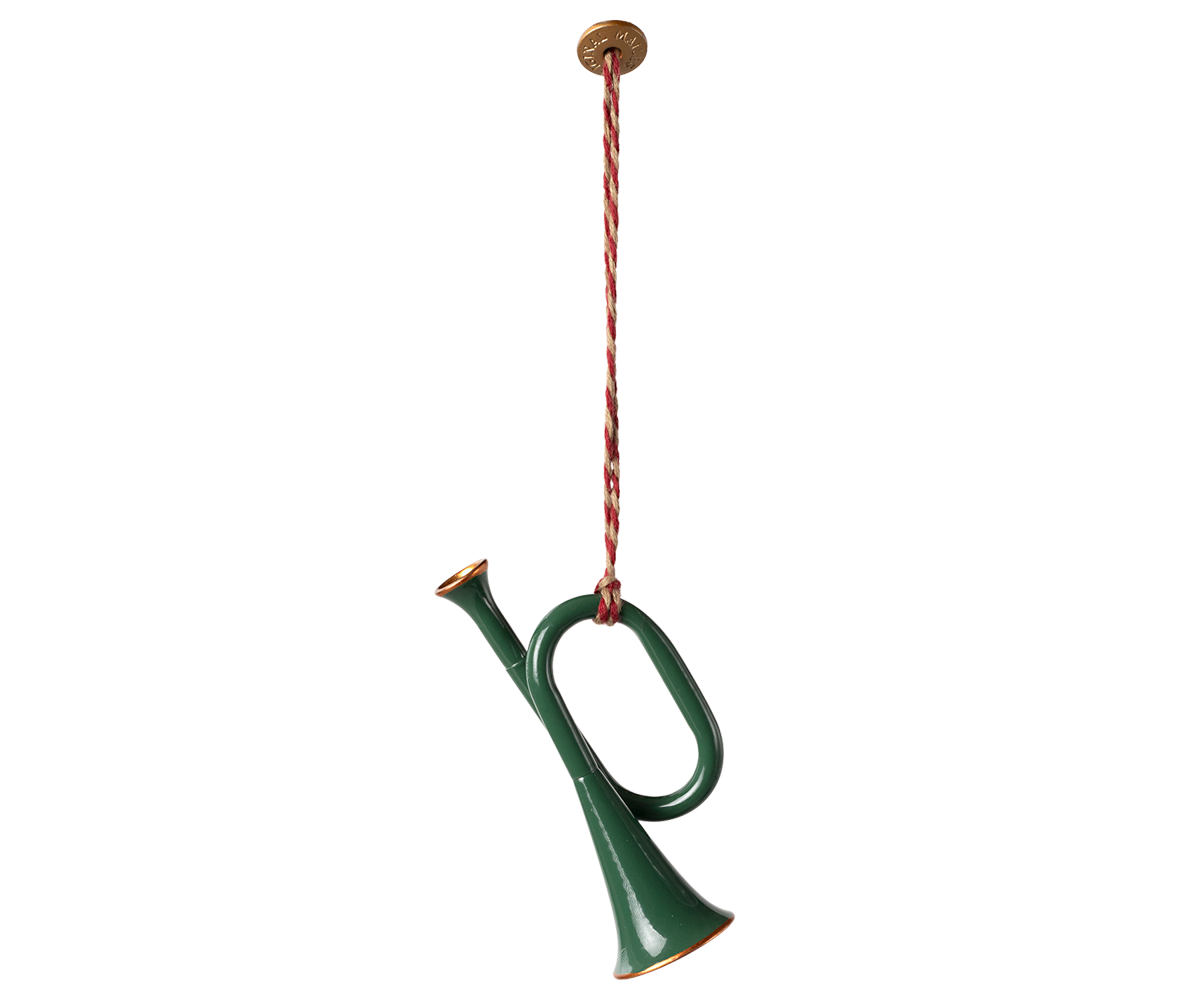 Maileg Metal ornament, Trumpet - Dark green | Playroom Avenue
