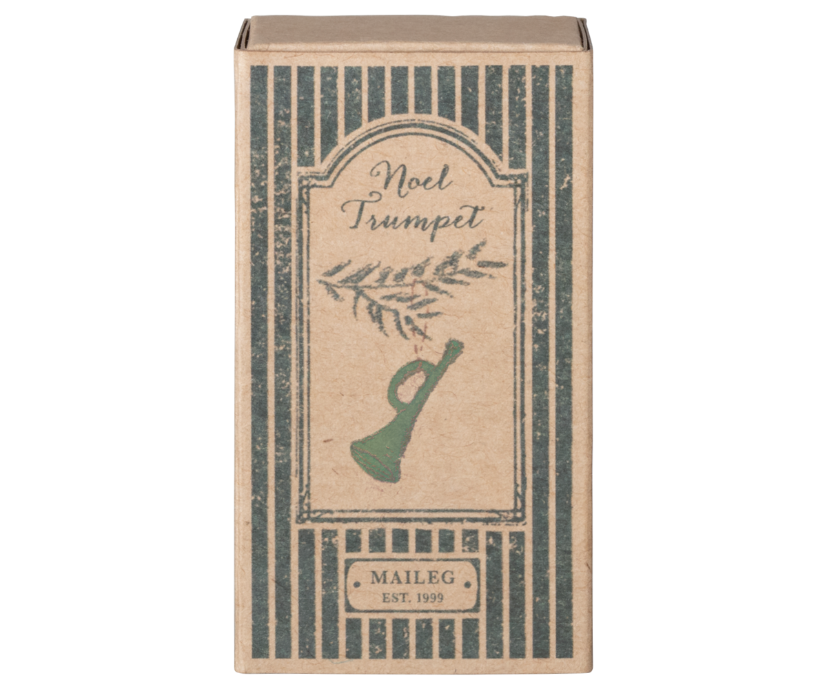 Maileg Metal ornament, Trumpet - Dark green | Playroom Avenue