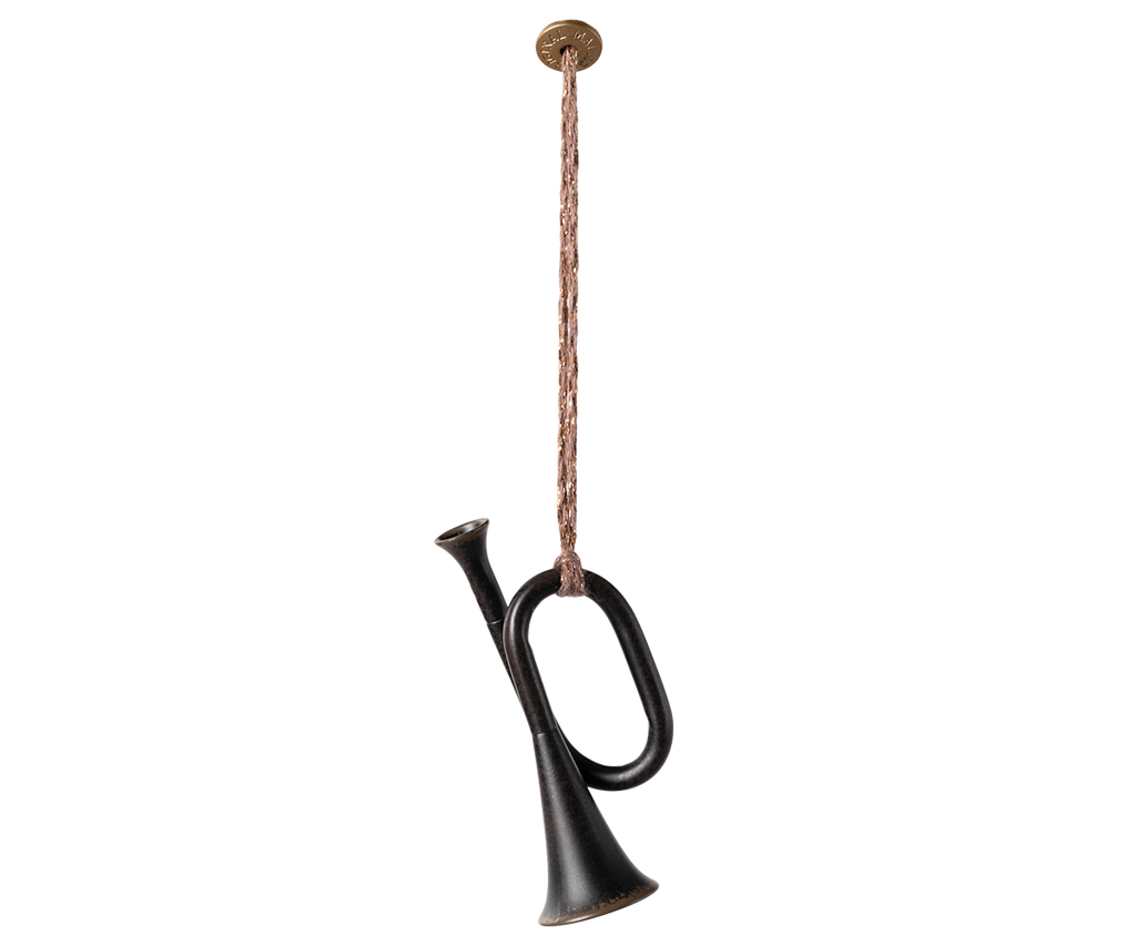 Maileg Metal ornament, Trumpet - Anthracite | Playroom Avenue