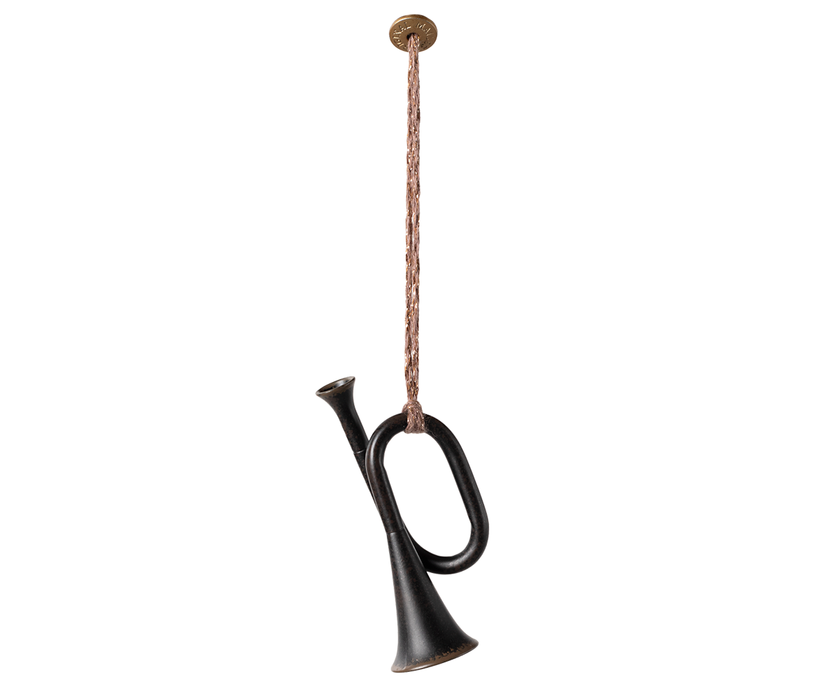 Maileg Metal ornament, Trumpet - Anthracite | Playroom Avenue
