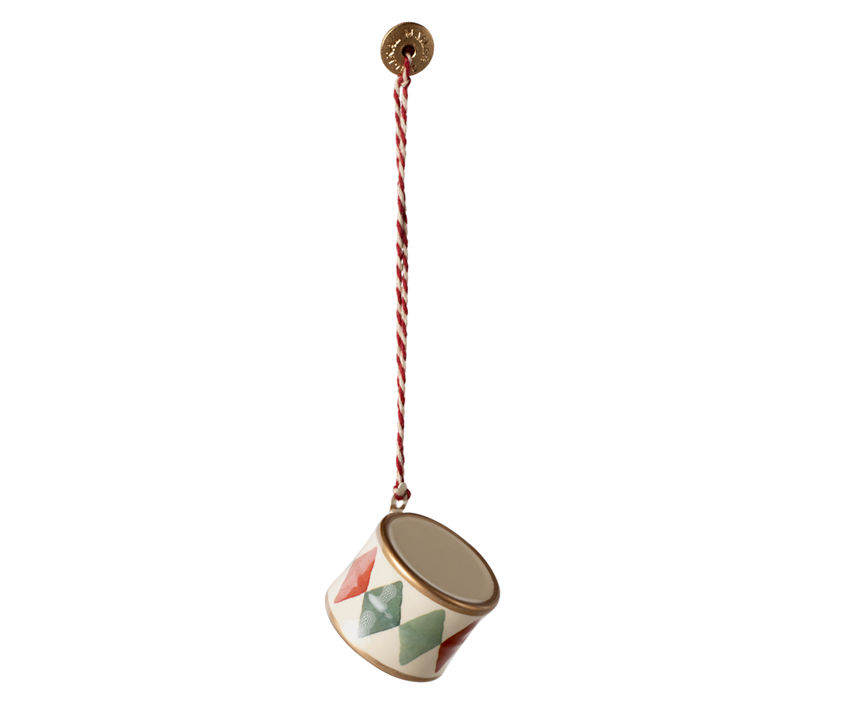 Maileg Metal ornament, Small drum - Classic green | Playroom Avenue