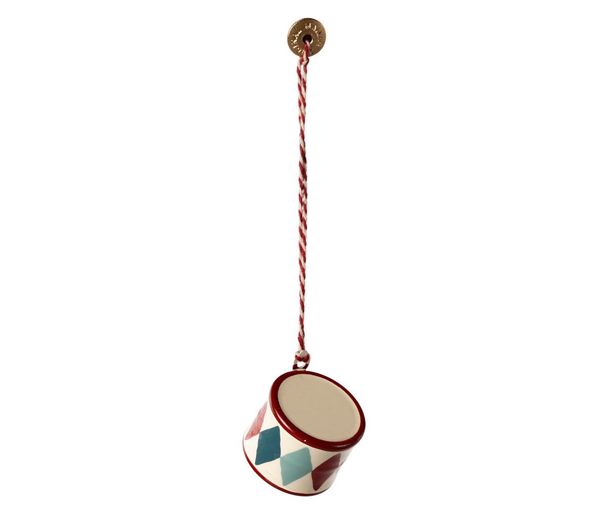 Maileg Metal ornament, Small drum - Classic red | Playroom Avenue