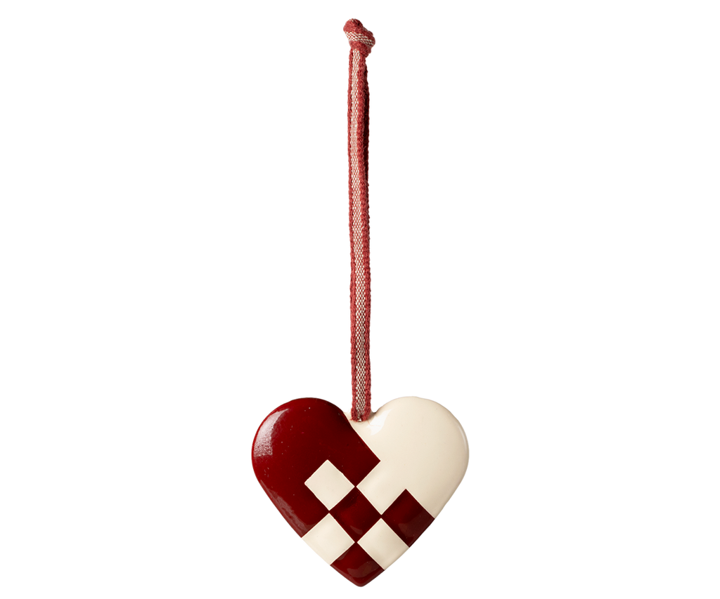Maileg Metal ornament, Small heart - Red | Playroom Avenue