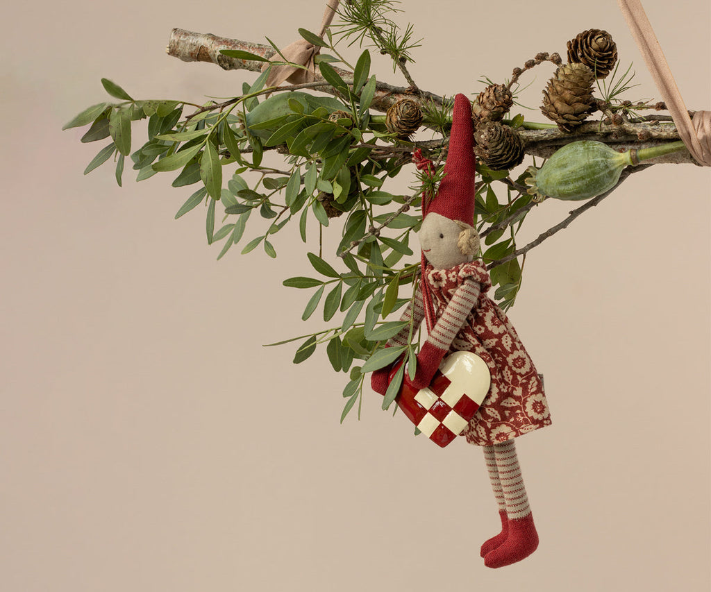 Maileg Metal ornament, Small heart - Red | Playroom Avenue