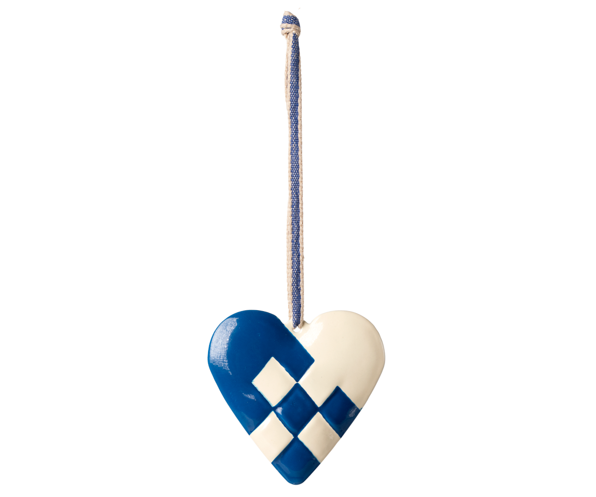 Maileg Metal ornament, Large heart - Dark blue | Playroom Avenue