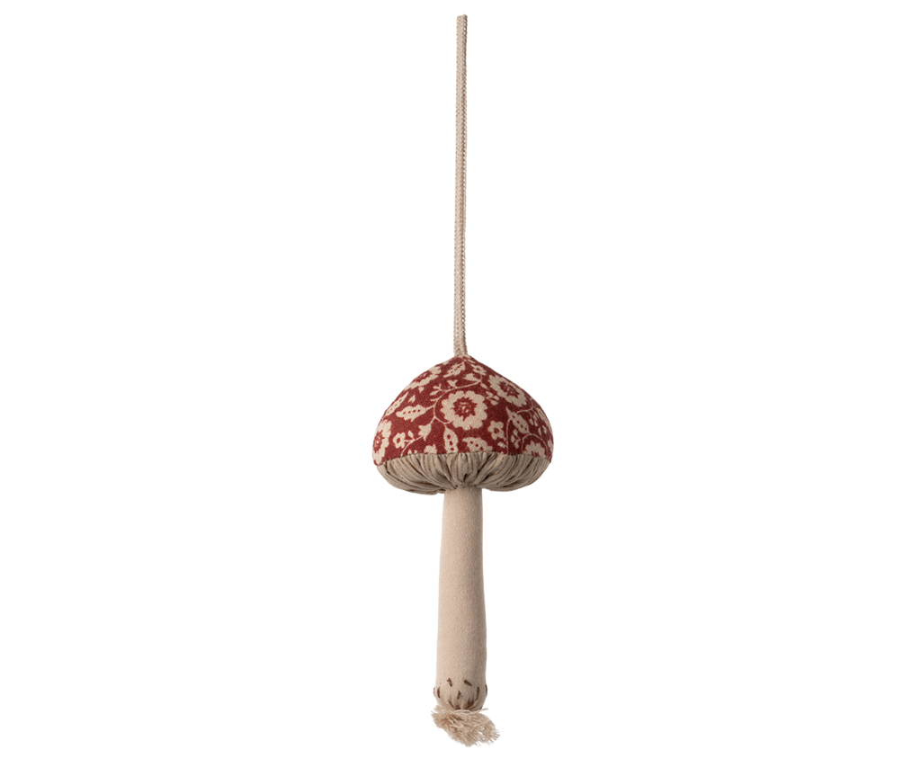 Maileg Mushroom ornament, Winter flower - Red | Playroom Avenue