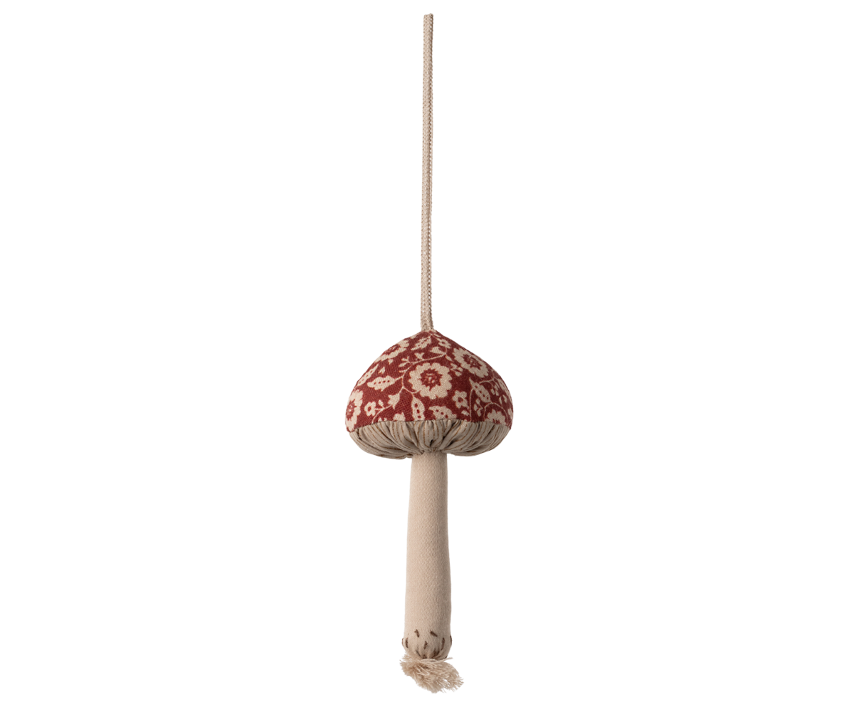 Maileg Mushroom ornament, Winter flower - Red | Playroom Avenue