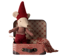 Maileg Christmas mouse, Baby in suitcase