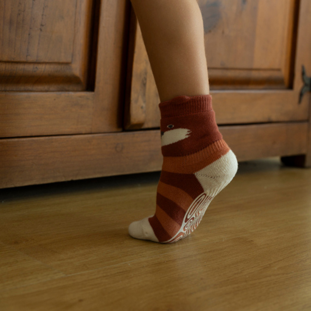 LittleYogaSocks Critter Crew II- Organic- 4 Pairs of Stay-On Baby & Toddler Non-Slip Socks | Playroom Avenue