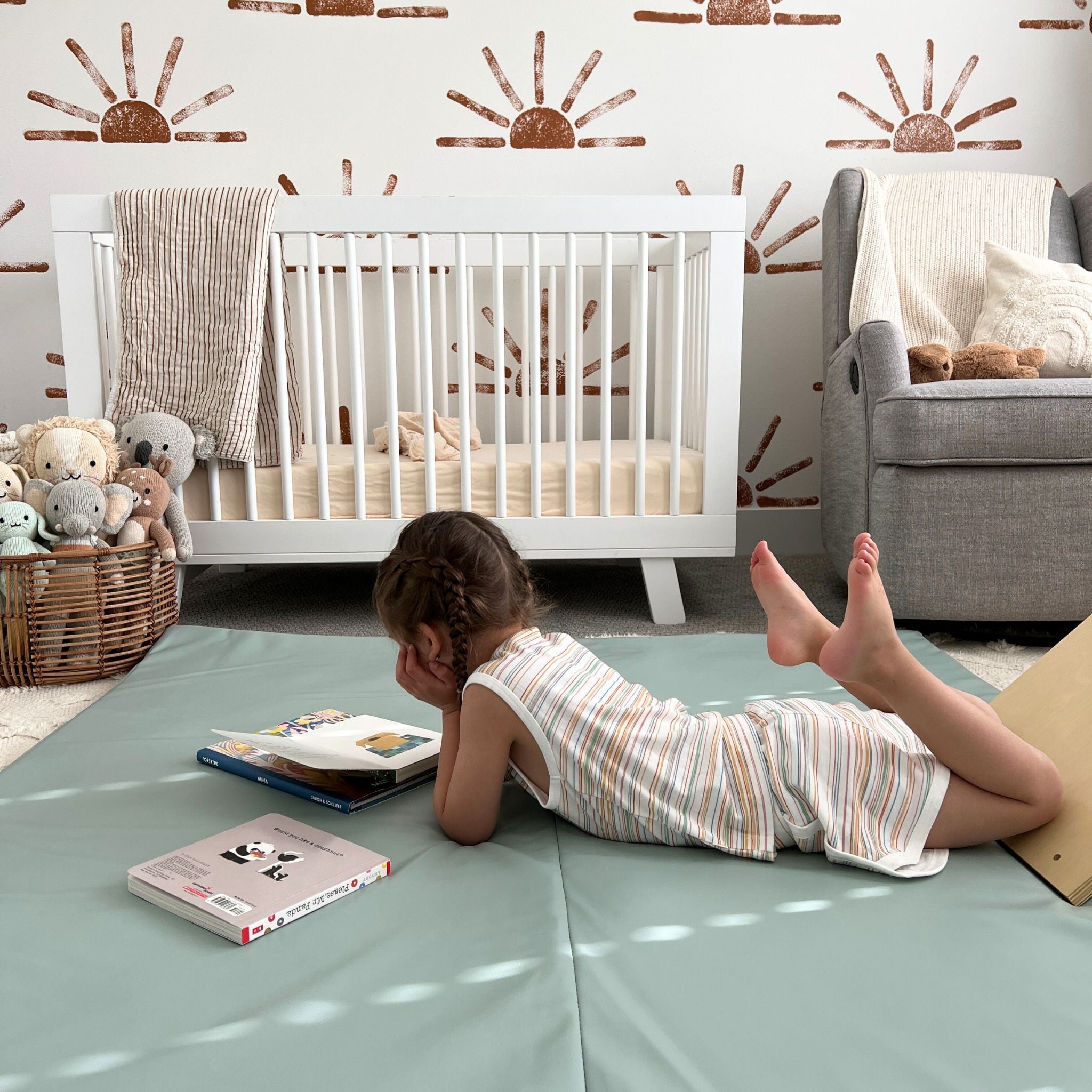 Toki Kids Sage Vegan Leather Mat | Playroom Avenue