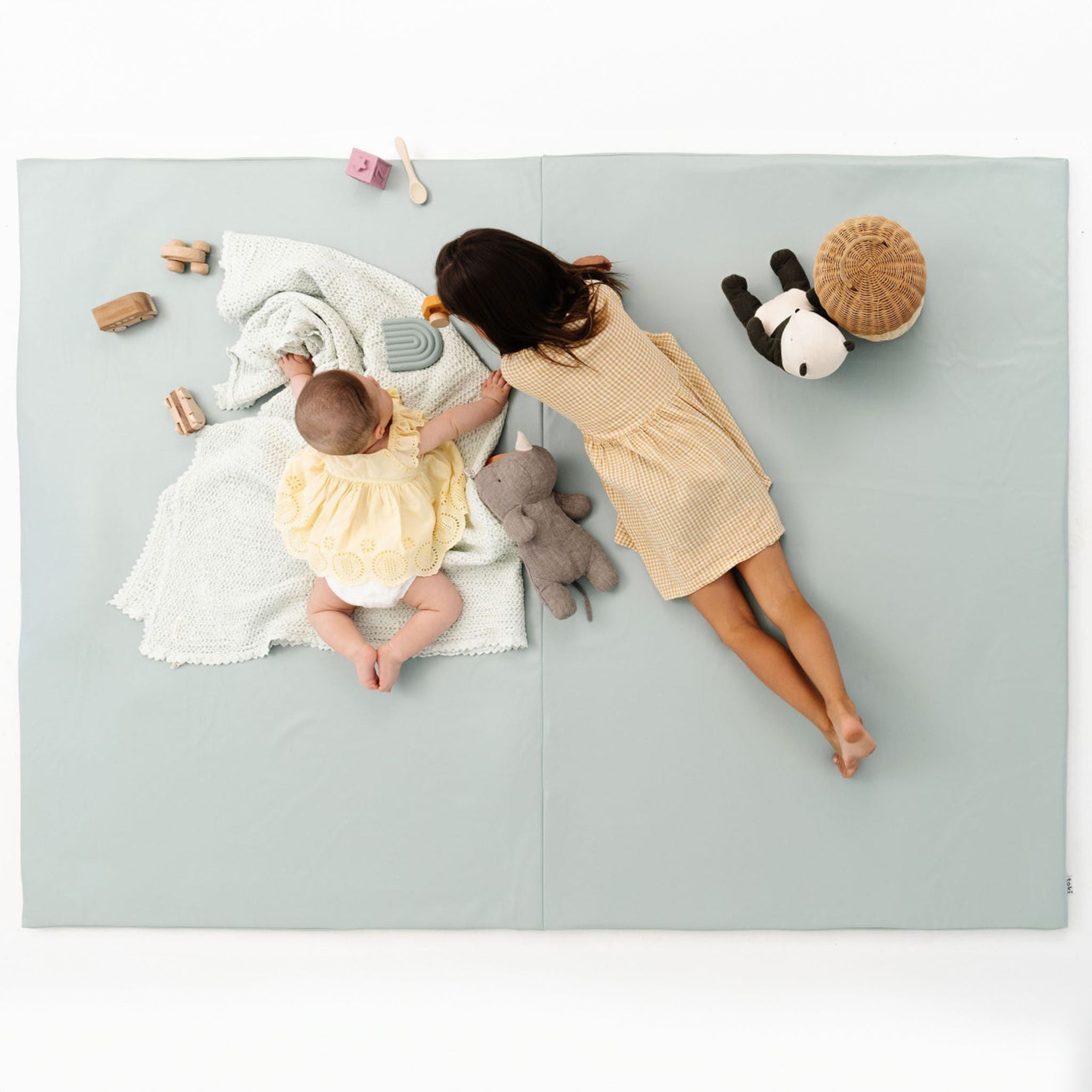 Toki Kids Sage Vegan Leather Mat | Playroom Avenue
