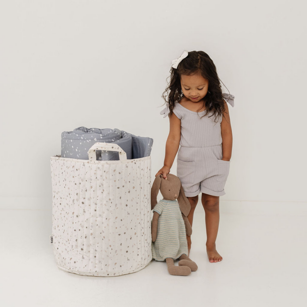 Toki Kids Terrazzo Chalk Storage Basket | Playroom Avenue