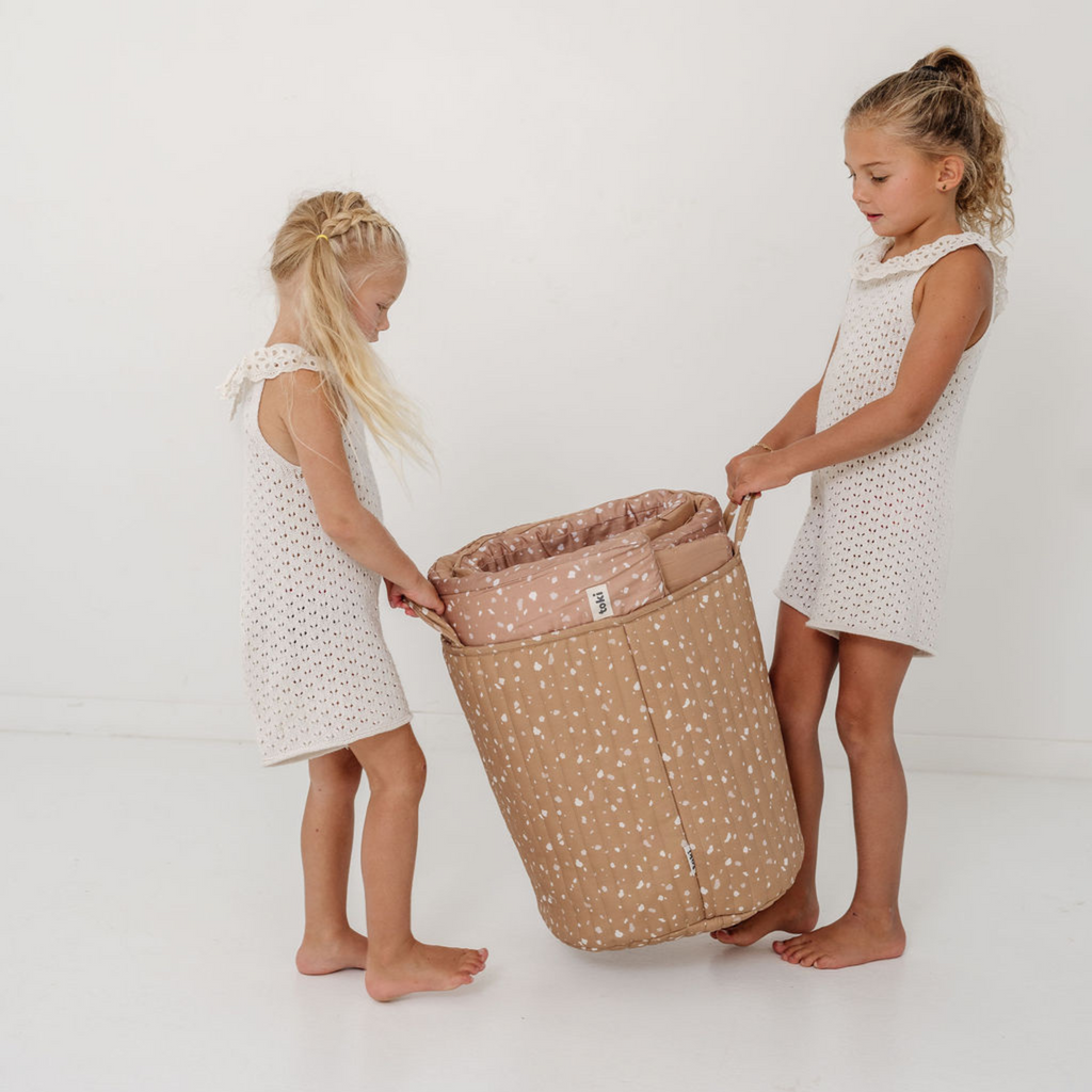 Terrazzo Clay Storage Basket | Playroom Avenue