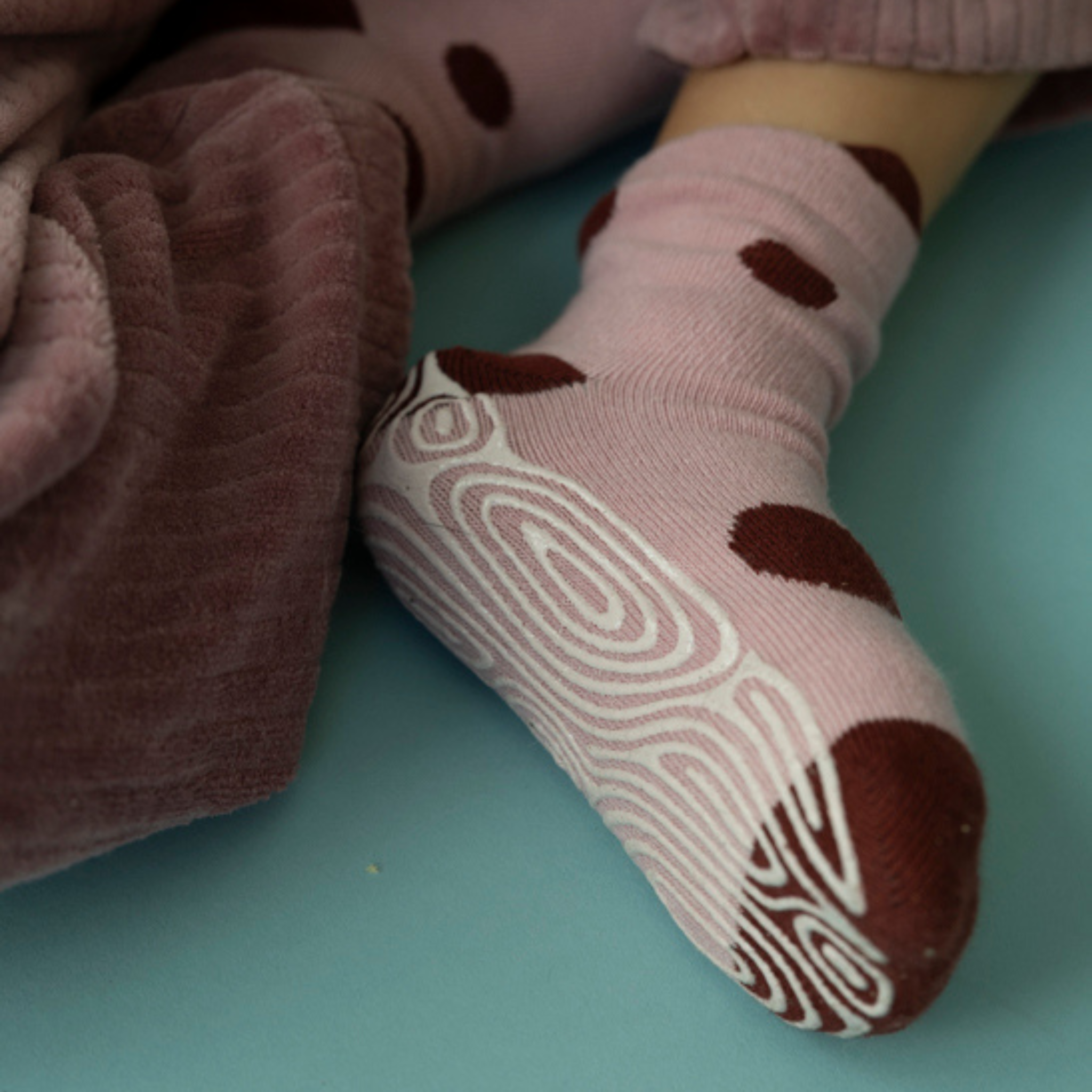 LittleYogaSocks Ladybug & Friends- Organic- 4 Pairs of Stay-On Baby & Toddler Non-Slip Socks | Playroom Avenue