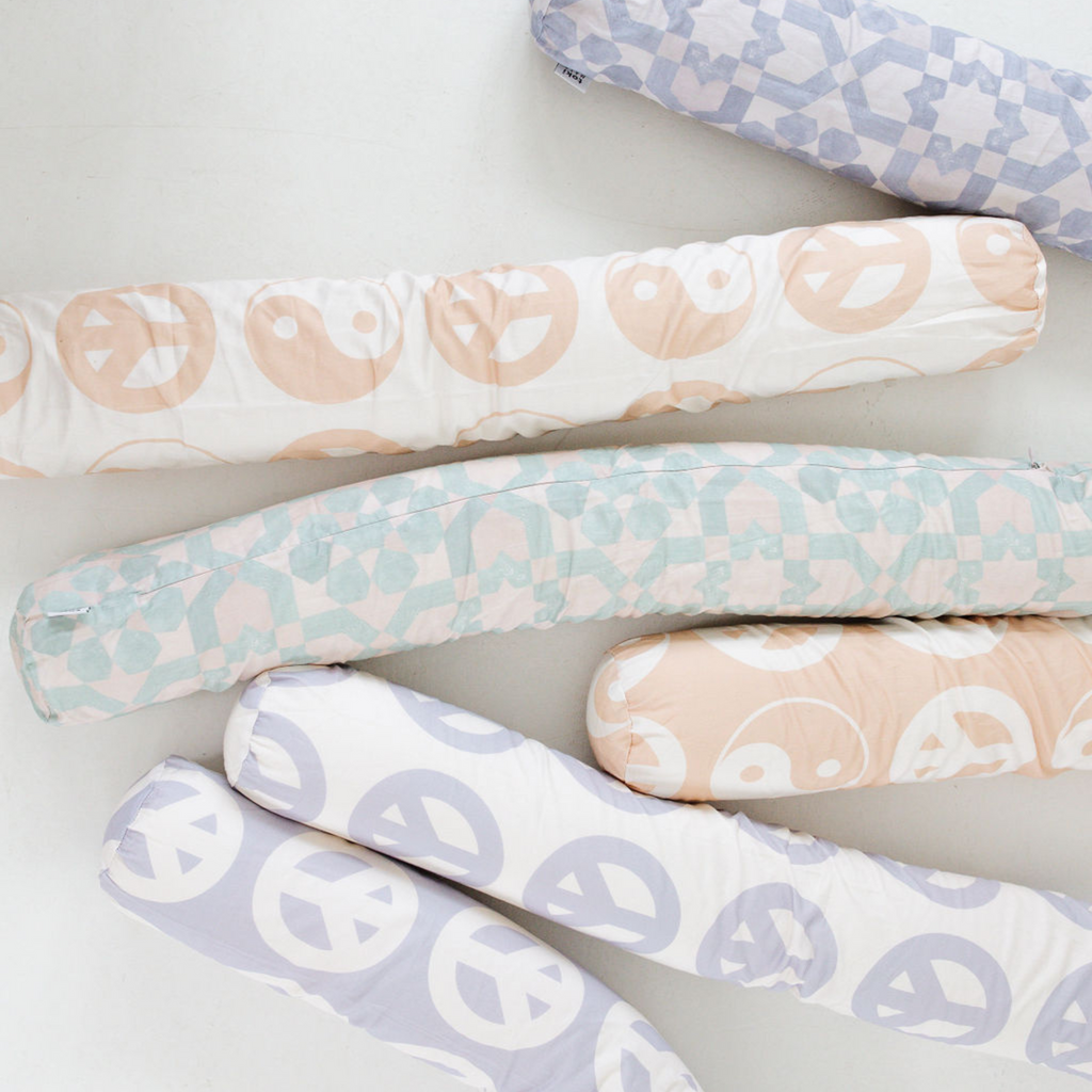 Toki Kids Cream Peace Sign Support Pillow | Playroom Avenue