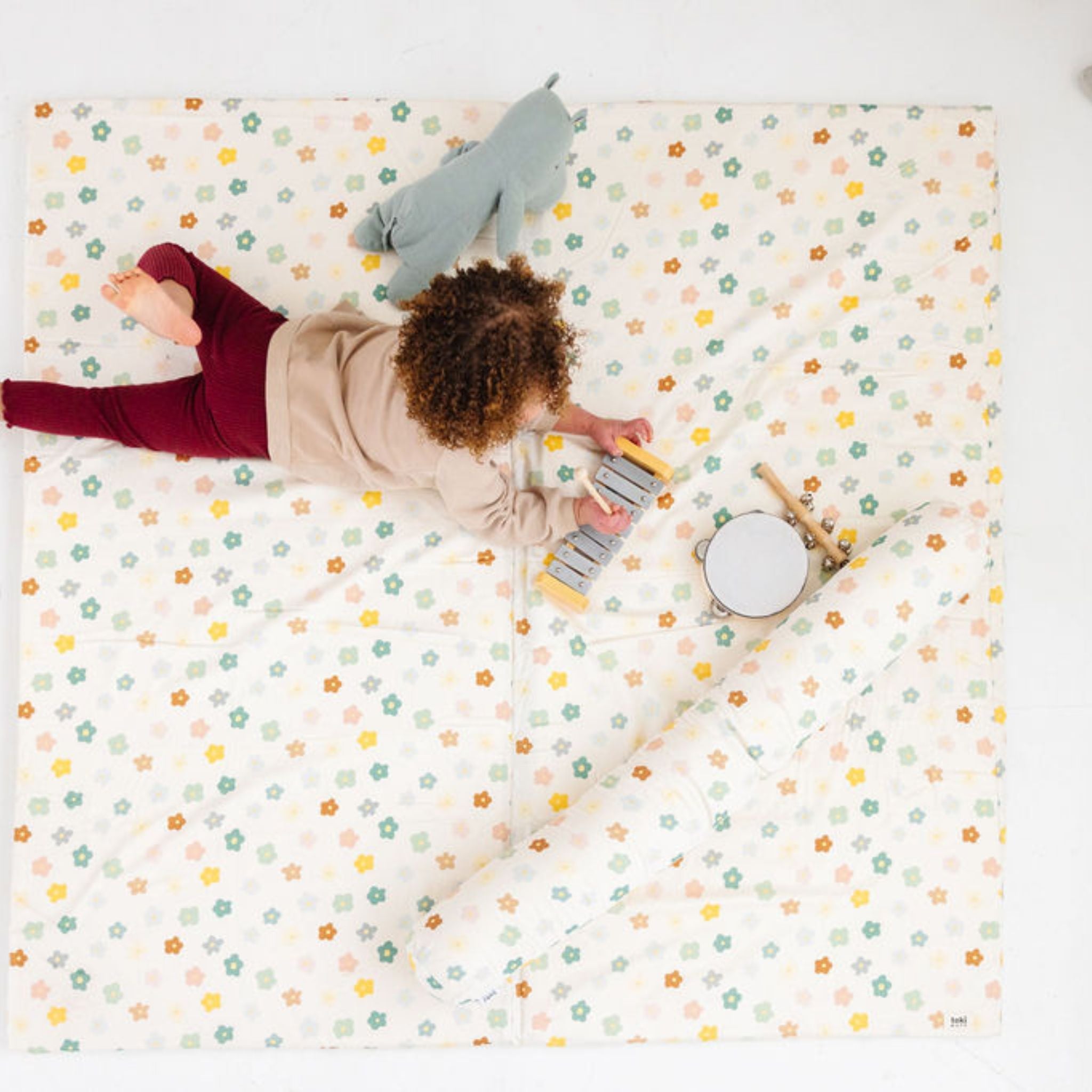 Toki Kids Playful Posies Organic Cotton Mat - Playroom Avenue