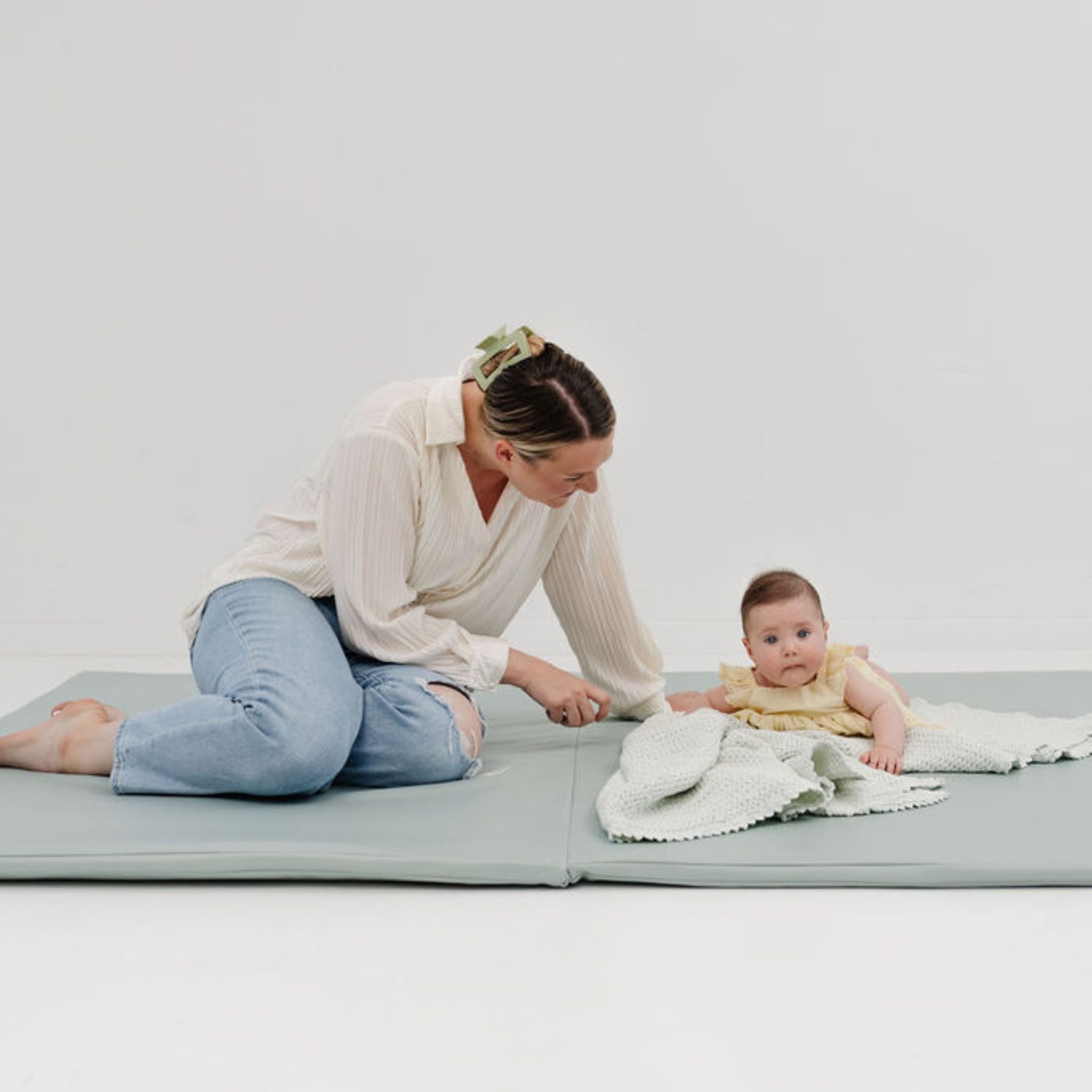 Toki Kids Sage Vegan Leather Mat | Playroom Avenue