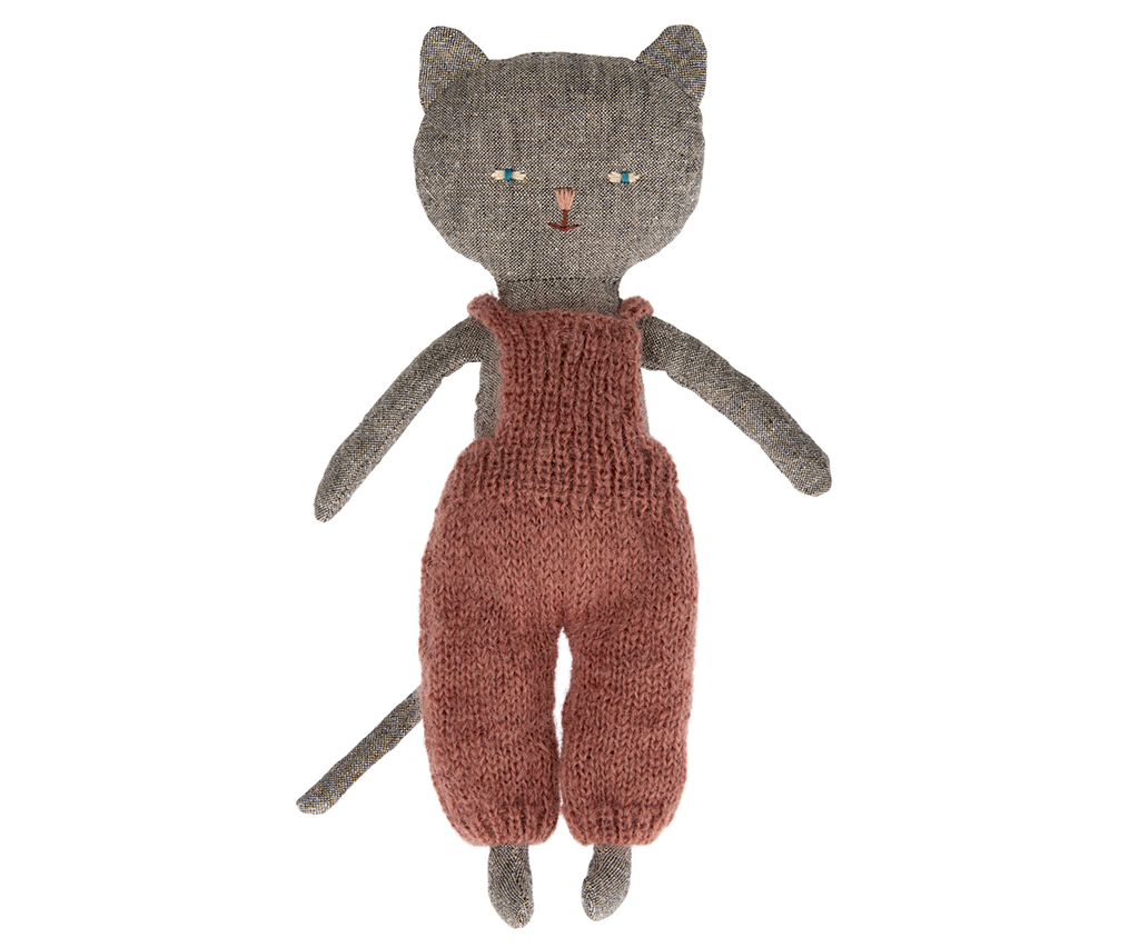 Maileg  Kitten in Overalls - Grey | Playroom Avenue